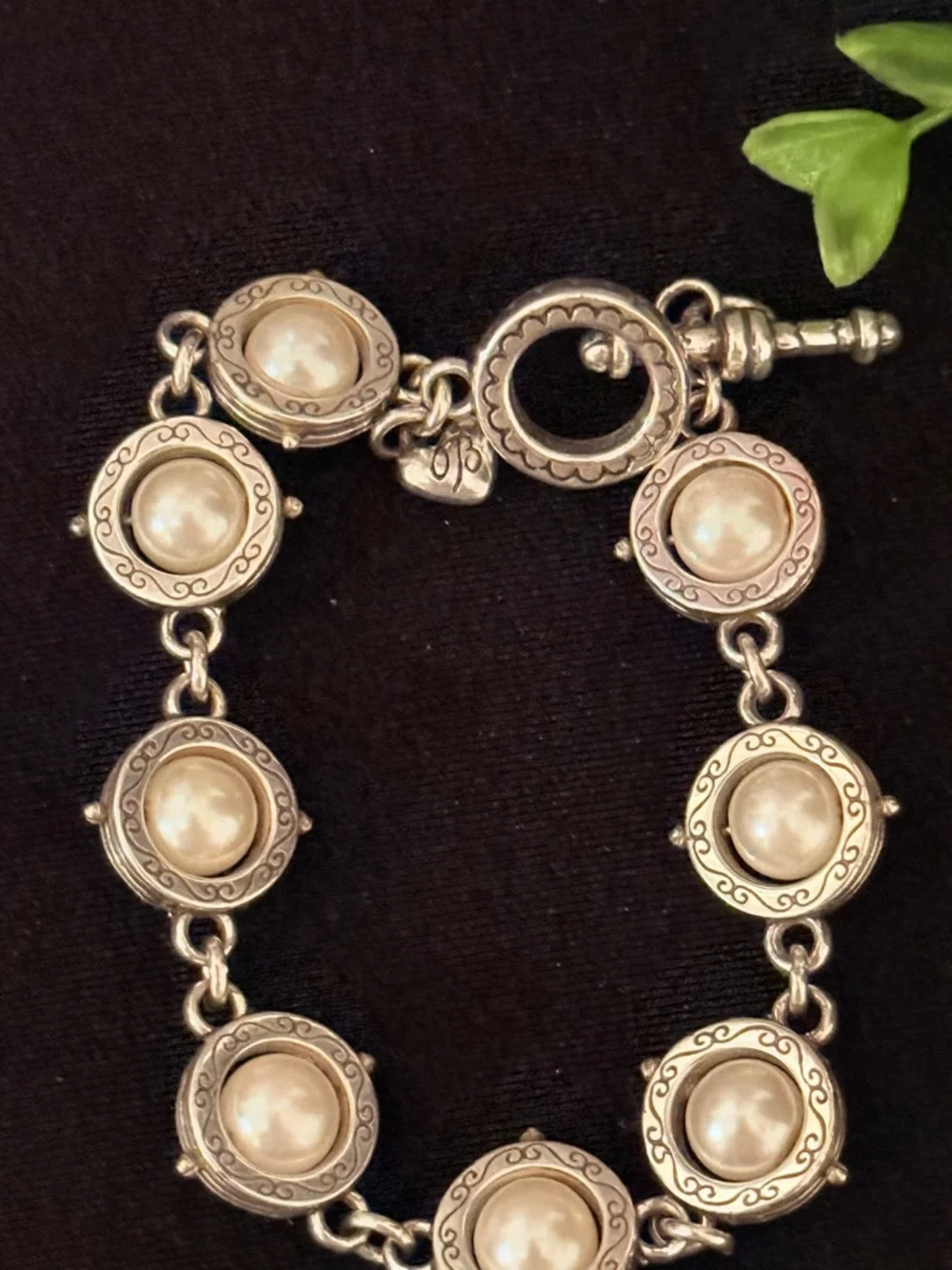 Brighton‎ Silver-Tone Pearl Station Bracelet